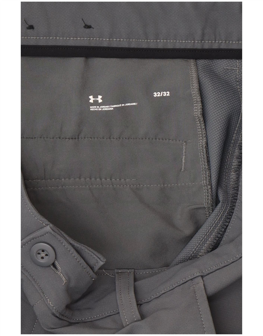 Under Armour Pantalón chino ajustado para hombre W32 L32 Gris