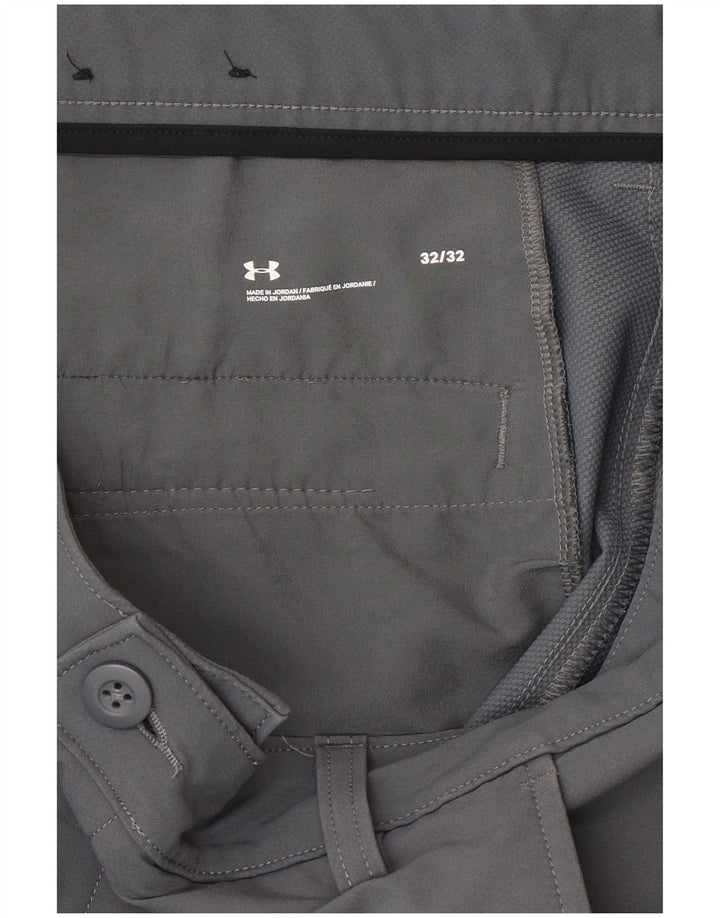 Under Armour Pantalón chino ajustado para hombre W32 L32 Gris