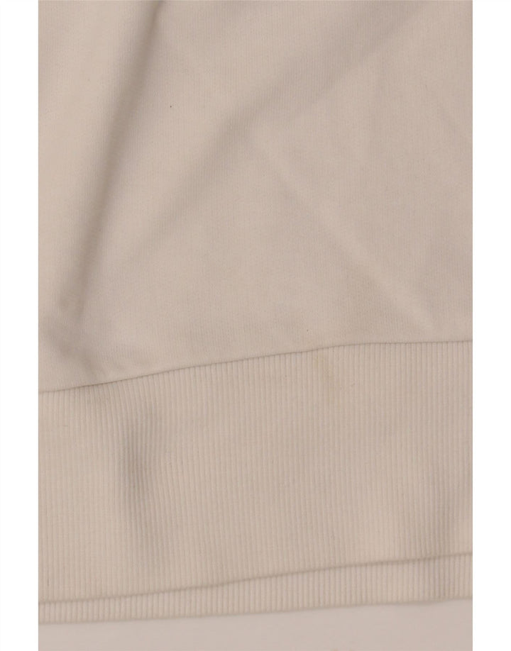 PUMA Sudadera corta extragrande para mujer UK 14 Medium White Cotton