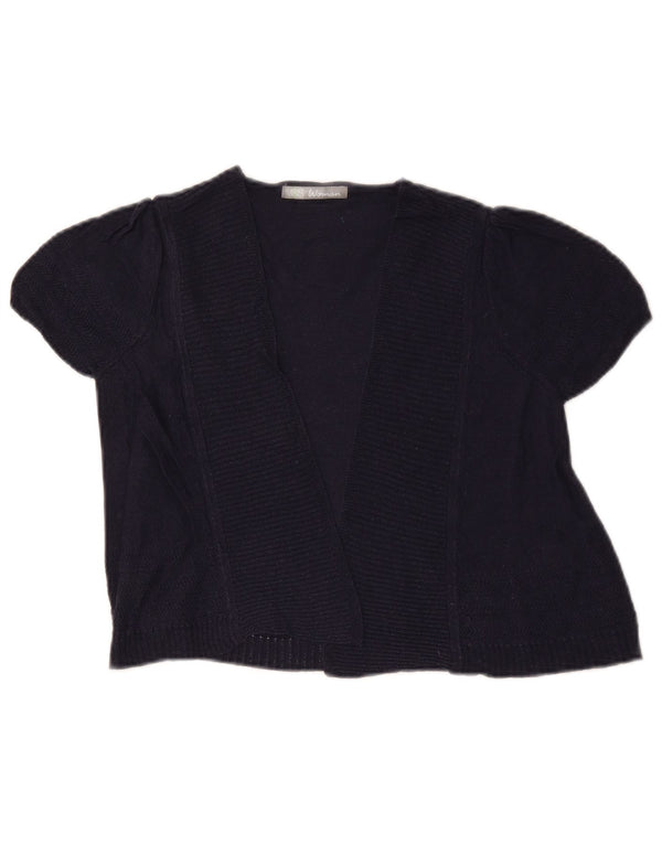 Marks & Spencer Cárdigan de Manga Corta para Mujer UK 40 Small Azul Marino