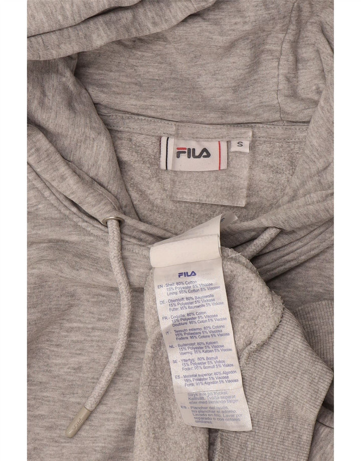 FILA - Sudadera con capucha para hombre, talla pequeña, algodón gris