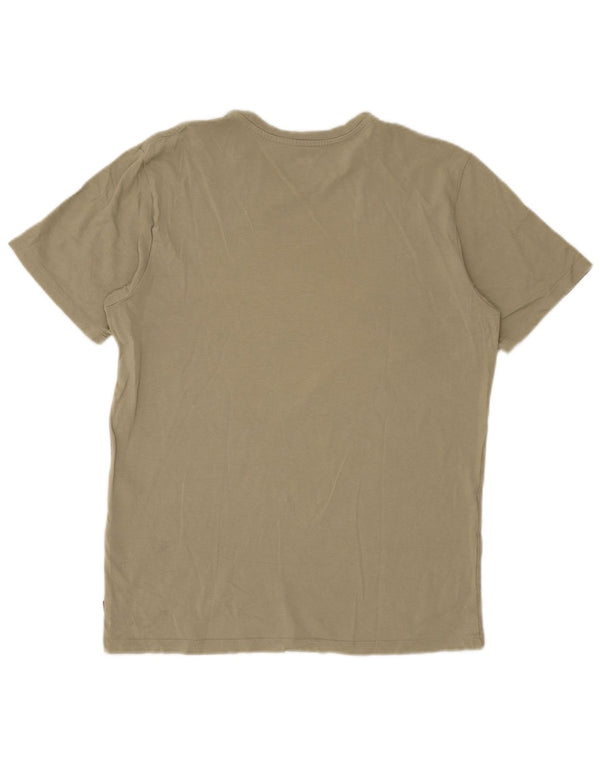 LEVI'S Camiseta gráfica para hombre Top Medium Khaki Cotton