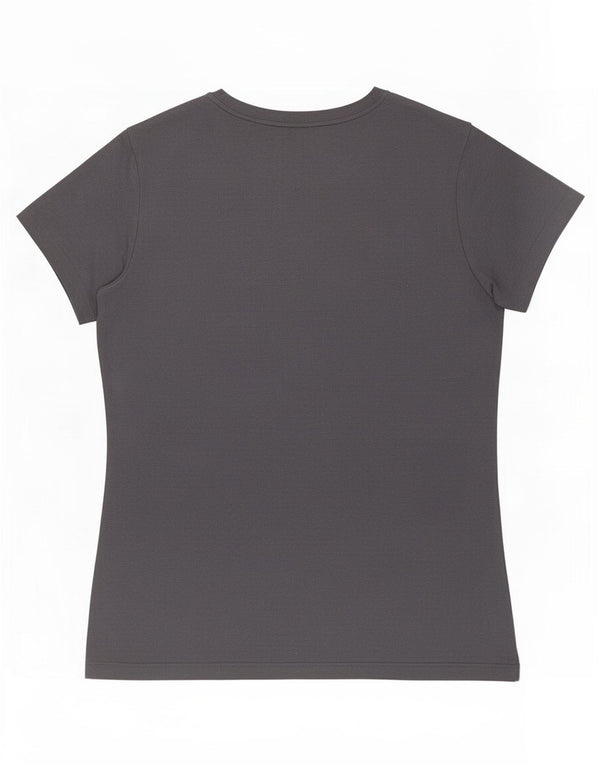Jack Wolfskin Camiseta gráfica para mujer Top UK 12 Algodón gris medio