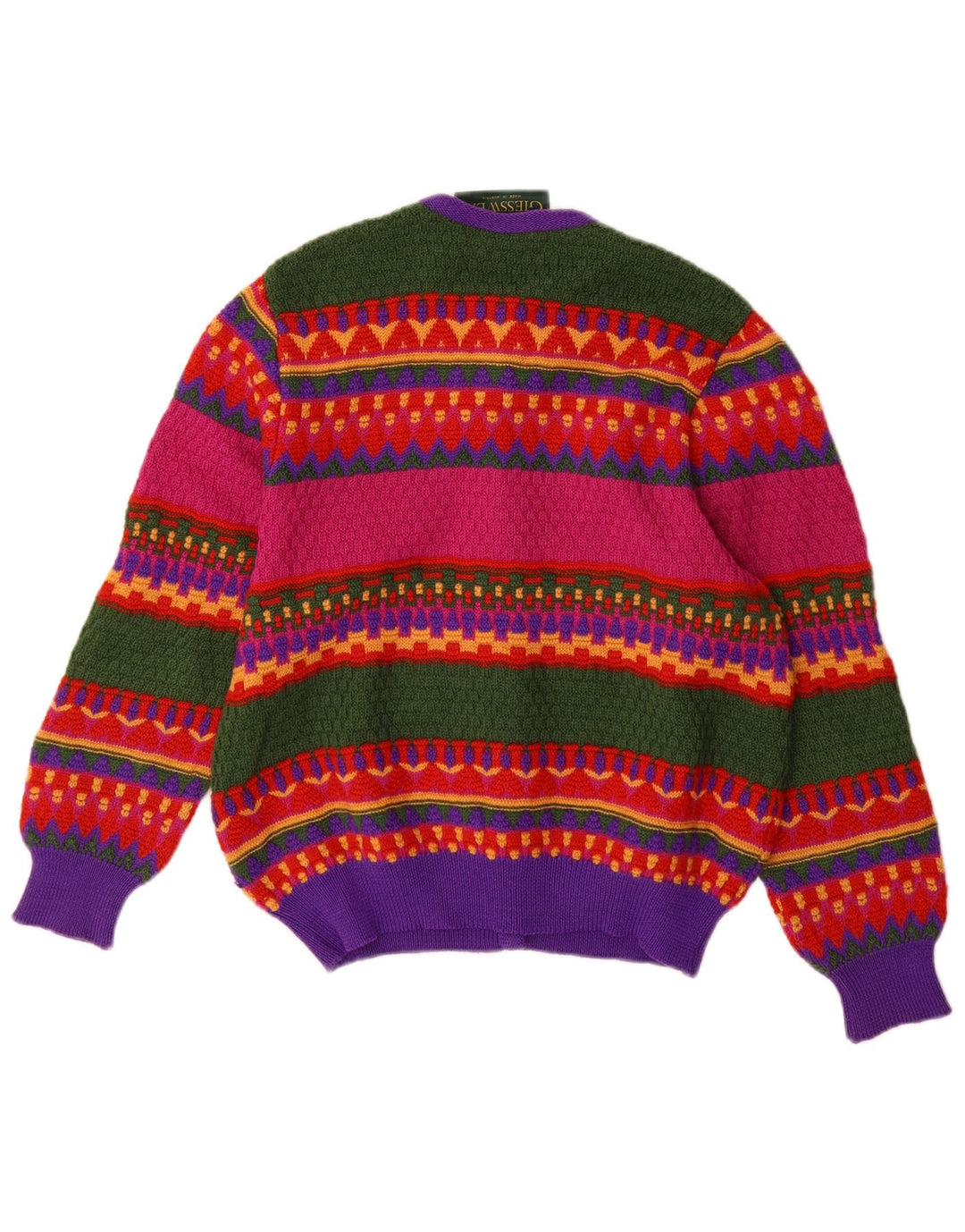 Giesswein - Cárdigan para mujer, talla 40, talla grande, multicolor, geométrico