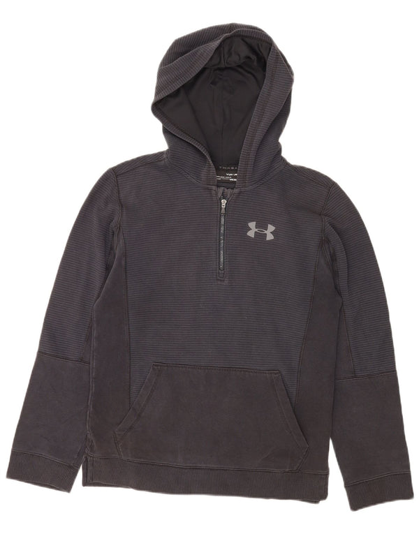 Under Armour Sudadera con capucha Cold Gear para niños, talla grande, color negro, 11-12 años