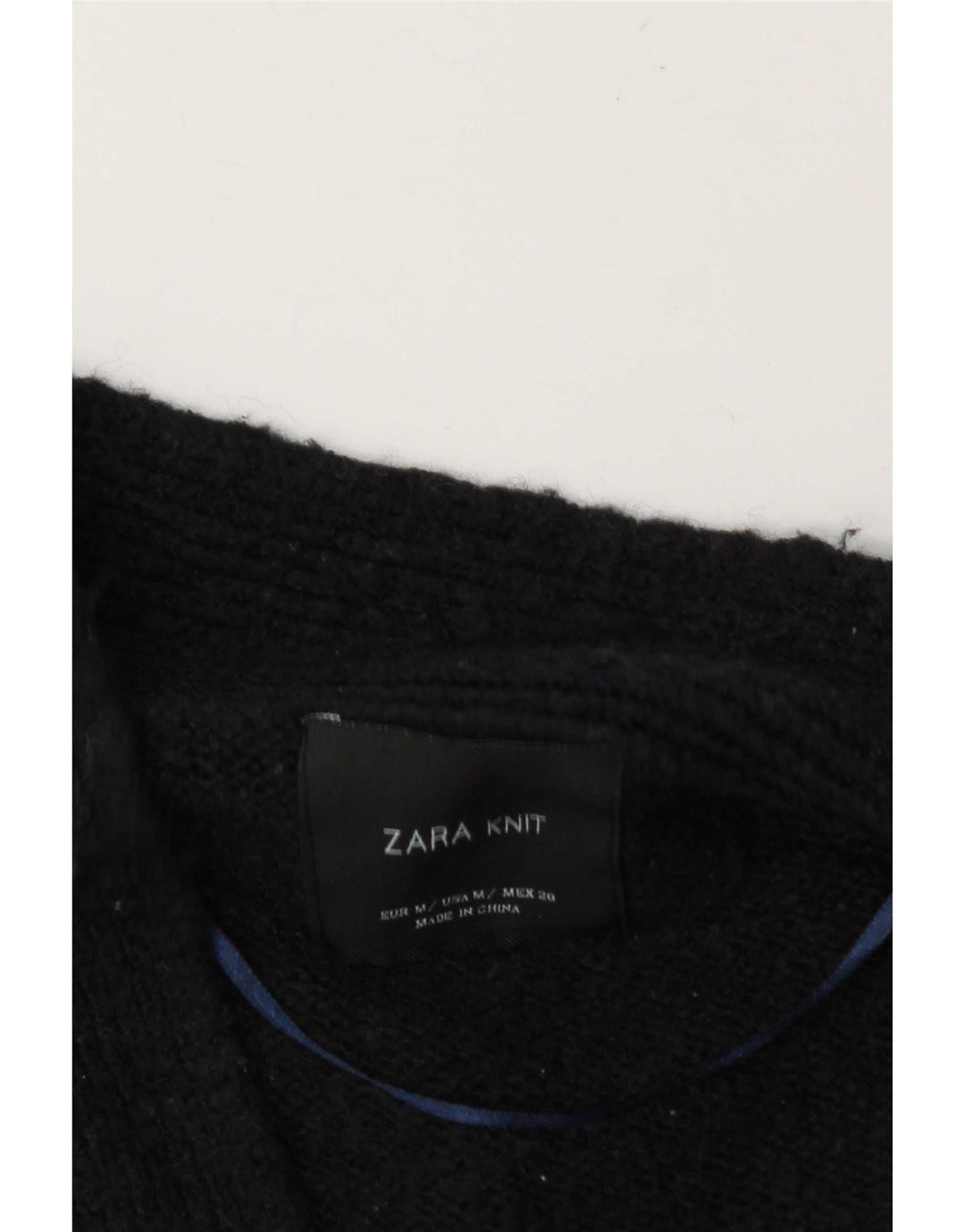 Zara Mujer Cárdigan Abierto Suéter UK 44 Medio Azul Marino