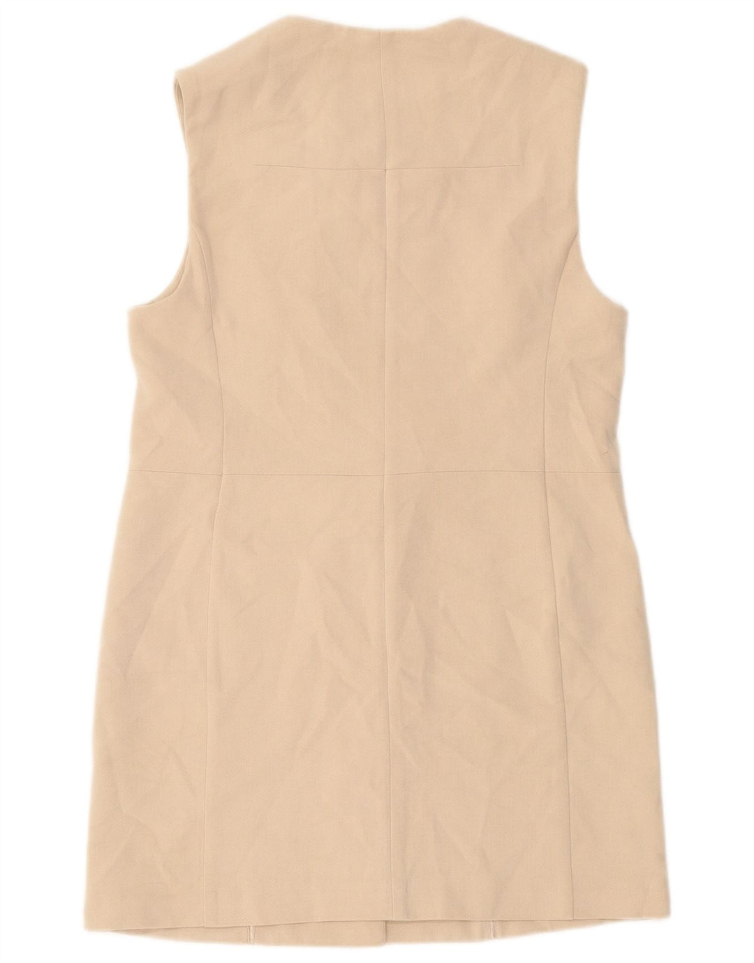 Marks & Spencer Chaqueta tipo blazer larga sin mangas para mujer UK 10 Small Beige