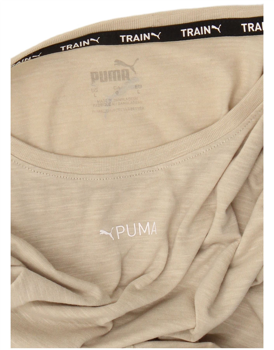 Camiseta Puma Hombre Top Large Beige Moteado