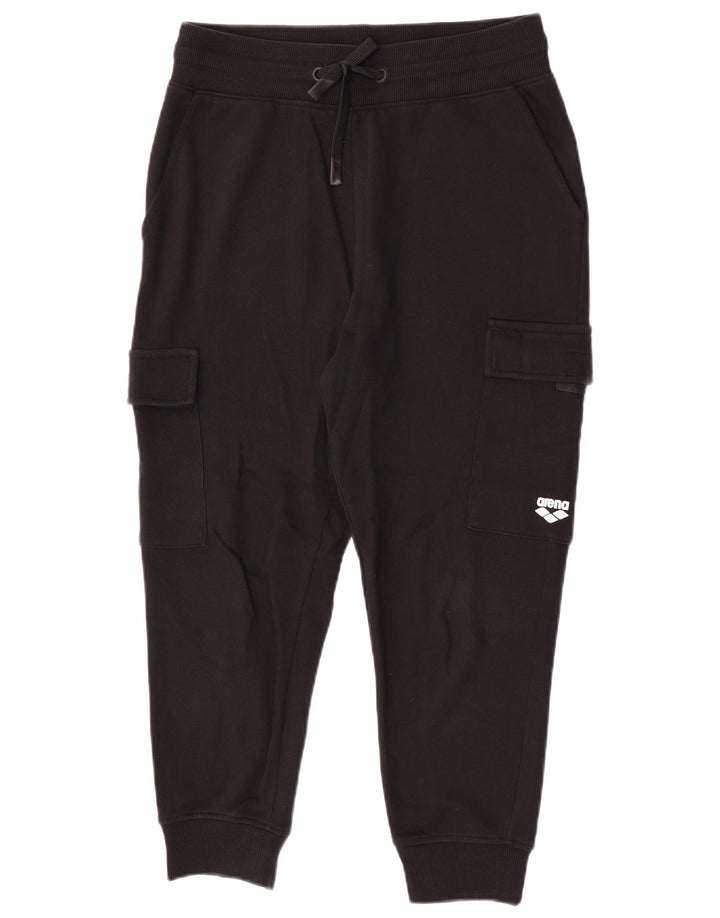 Arena Hombre Cargo Chándal Pantalones Joggers Small Negro Algodón