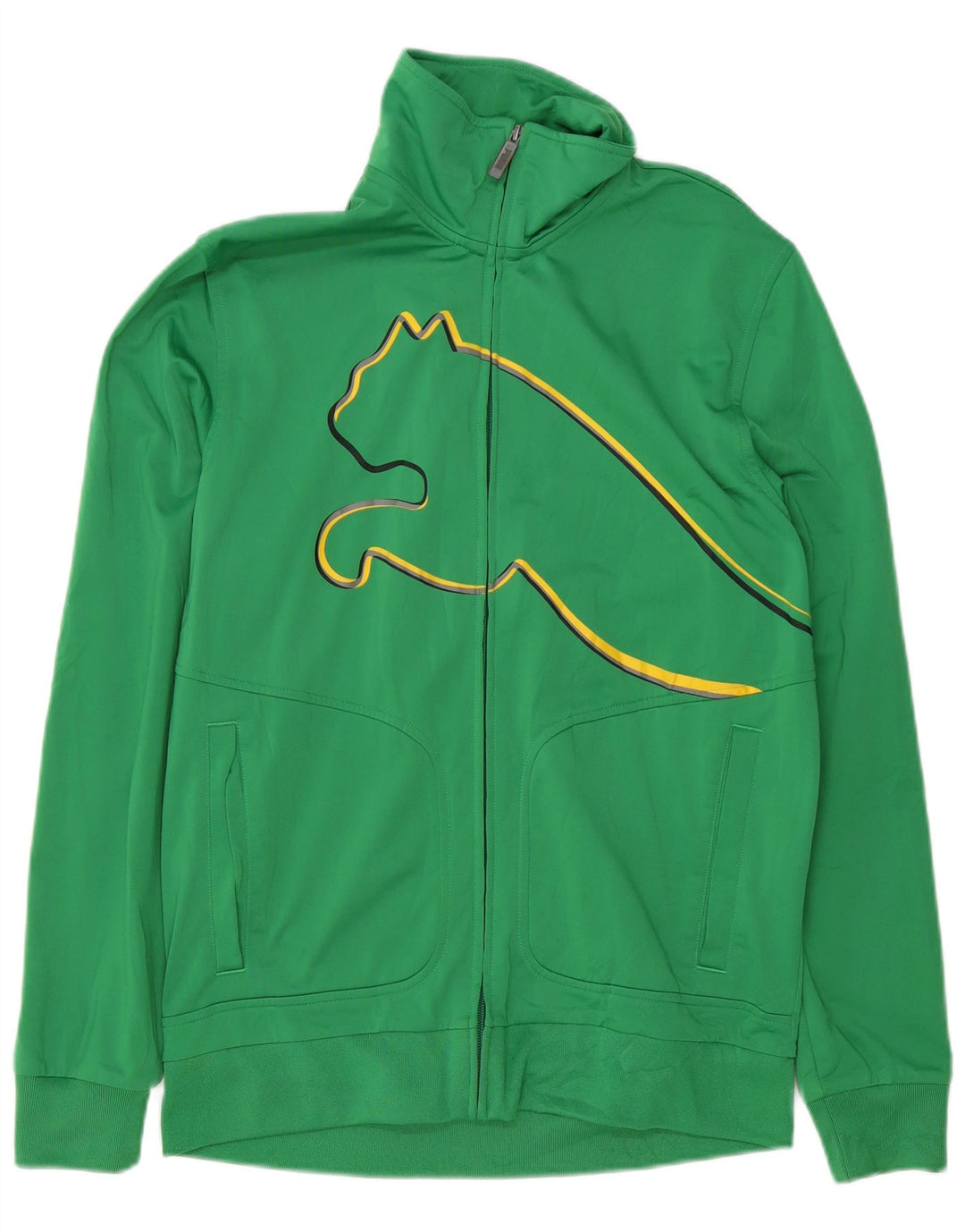 PUMA Chaqueta superior de chándal con gráfico para hombre Poliéster verde medio