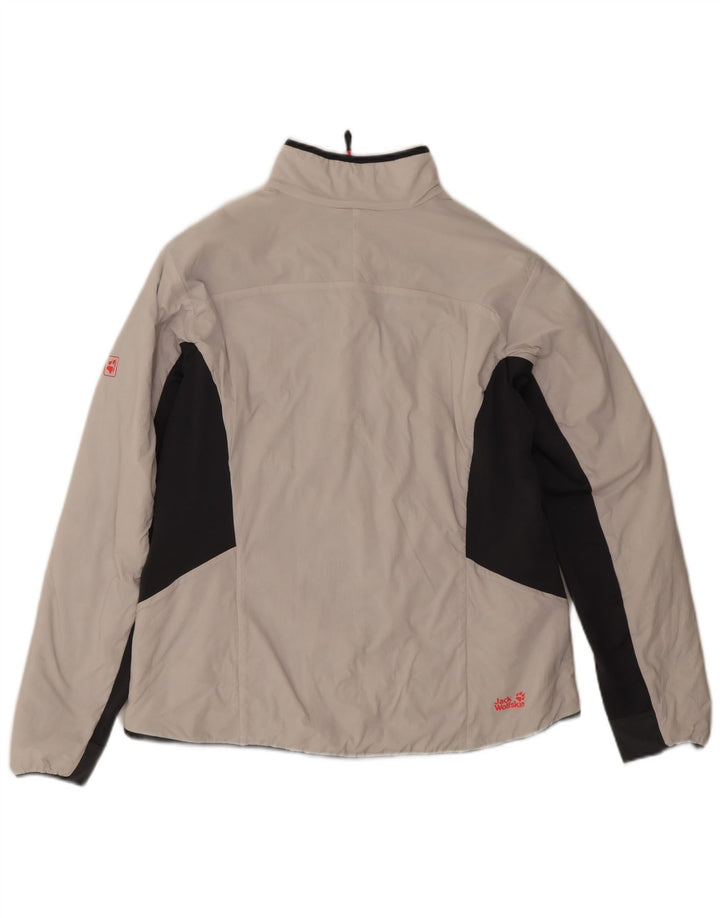 Jack Wolfskin Chaqueta cortavientos para mujer UK 40 XL Blanco Colorblock