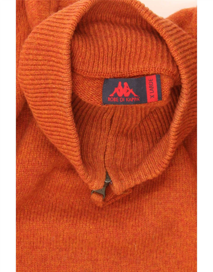 Kappa Hombre Zip Neck Jumper Sweater XL Naranja