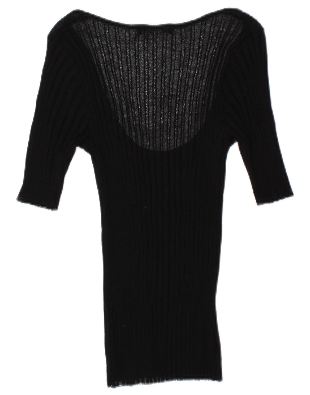 Zara Blusa de manga 3/4 transparente para mujer UK 40 Medium Black