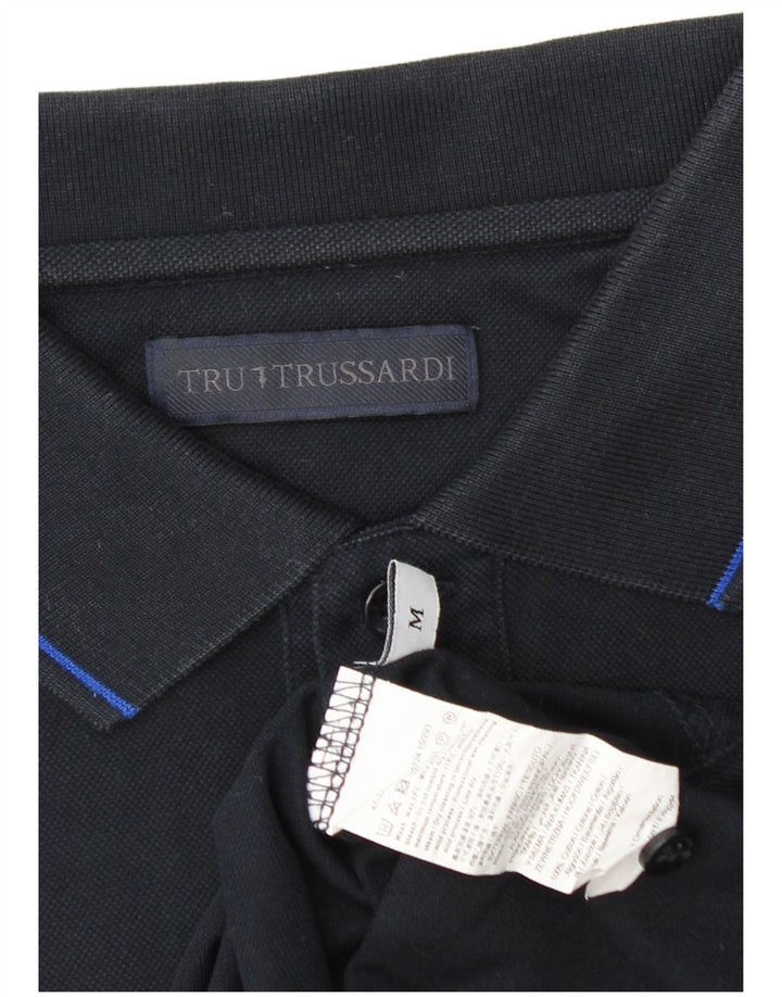 TRUSSARDI Polo Hombre Algodón Azul Marino Medio