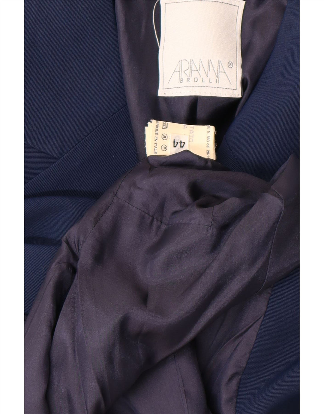 Vintage mujer 1 botón Blazer chaqueta IT 44 Acetato azul marino medio