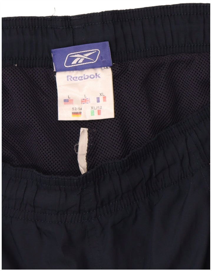 Reebok - Pantalones cortos deportivos para hombre, talla grande, azul marino