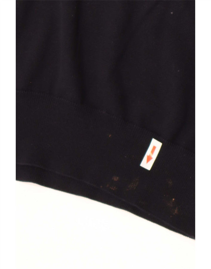Hugo Boss Hombre Jersey Regular Fit Con Cuello Redondo Jersey De Algodón Negro Mediano