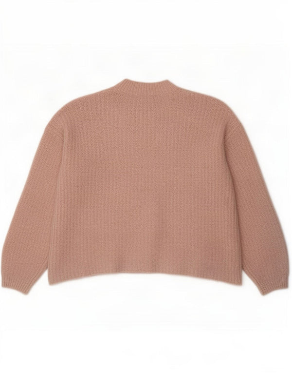 Marks & Spencer Jersey extragrande con cuello redondo para mujer, talla 44, color rosa medio