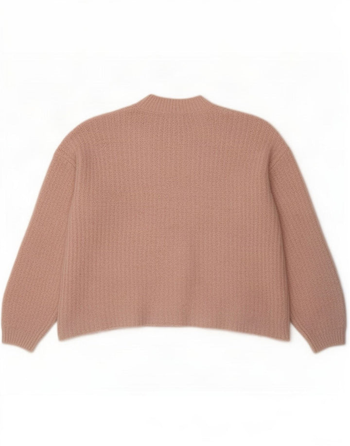 Marks & Spencer Jersey extragrande con cuello redondo para mujer, talla 44, color rosa medio
