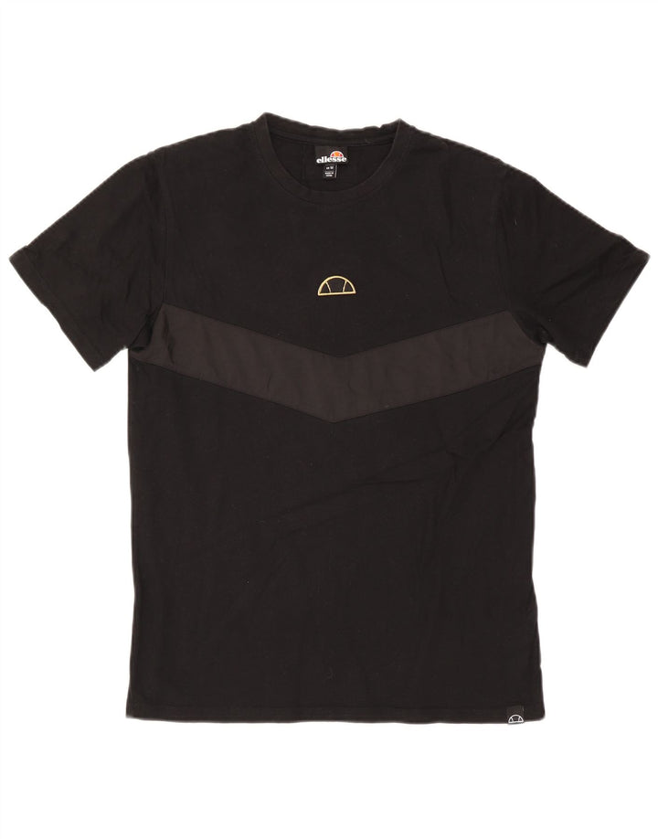 Ellesse Hombre Camiseta Gráfica Top Medium Black Colorblock
