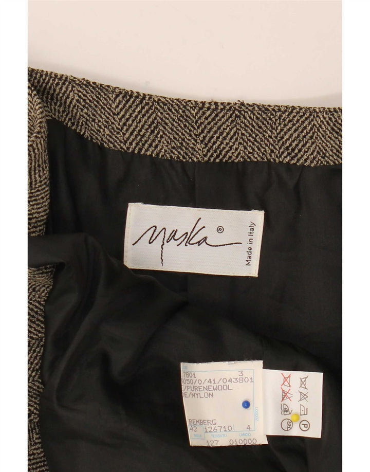 Maska Chaqueta Blazer De Doble Botonadura Para Mujer IT 42 Espiga Gris Medio