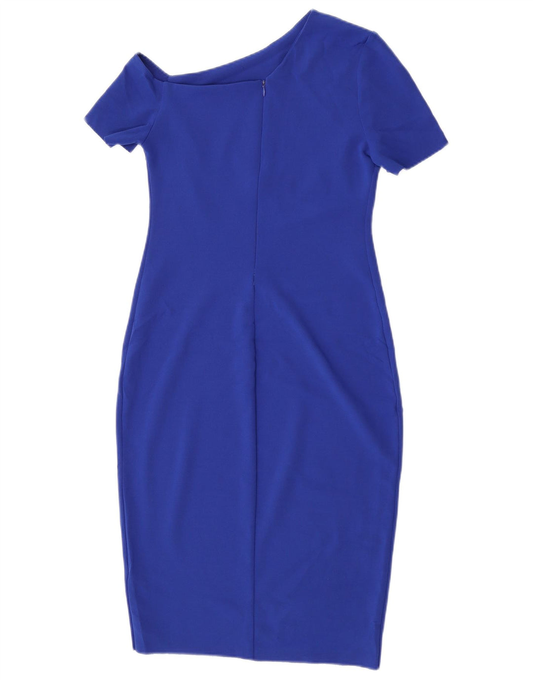 Zara Vestido Ajustado De Un Hombro Para Mujer UK 8 Pequeño Poliéster Azul