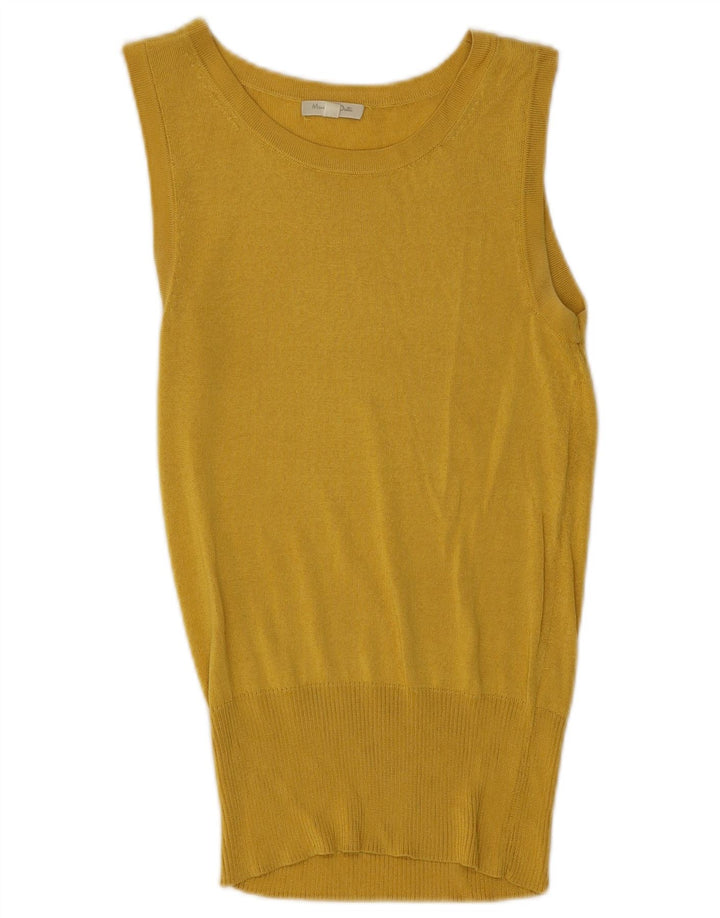 Massimo Dutti Camiseta Sin Mangas Mujer UK 12 Medium Amarillo