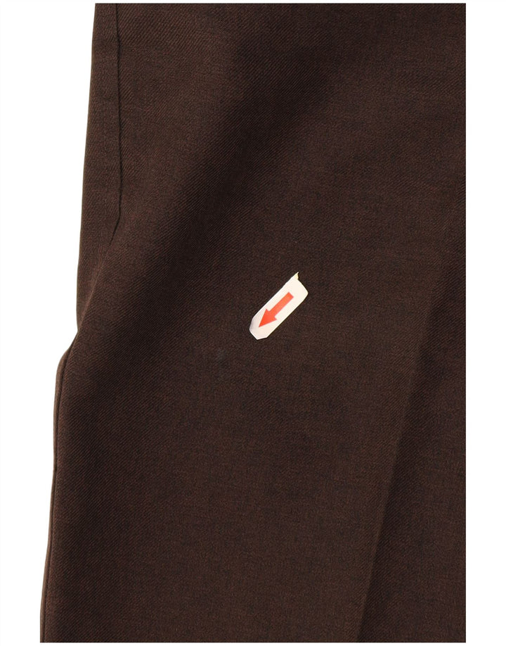 Farah Hombre Pantalones Casuales Rectos W36 L29 Poliéster Marrón