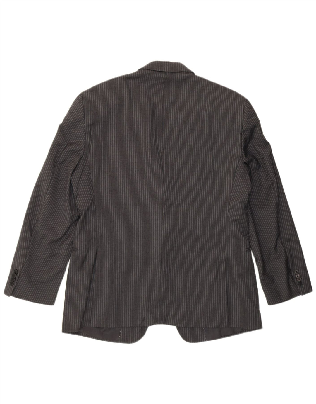 Tommy Hilfiger Chaqueta tipo blazer de 2 botones para hombre Reino Unido 40 Grande Gris Lana a rayas