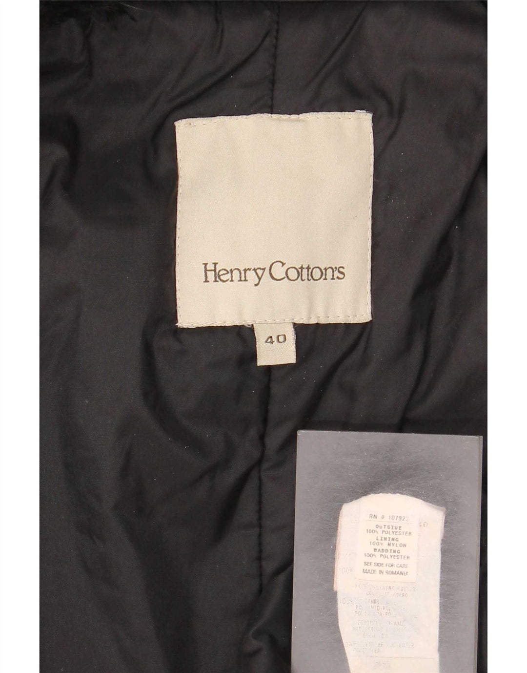 Henry Cottons Abrigo para mujer IT 40 Pequeño Poliéster negro