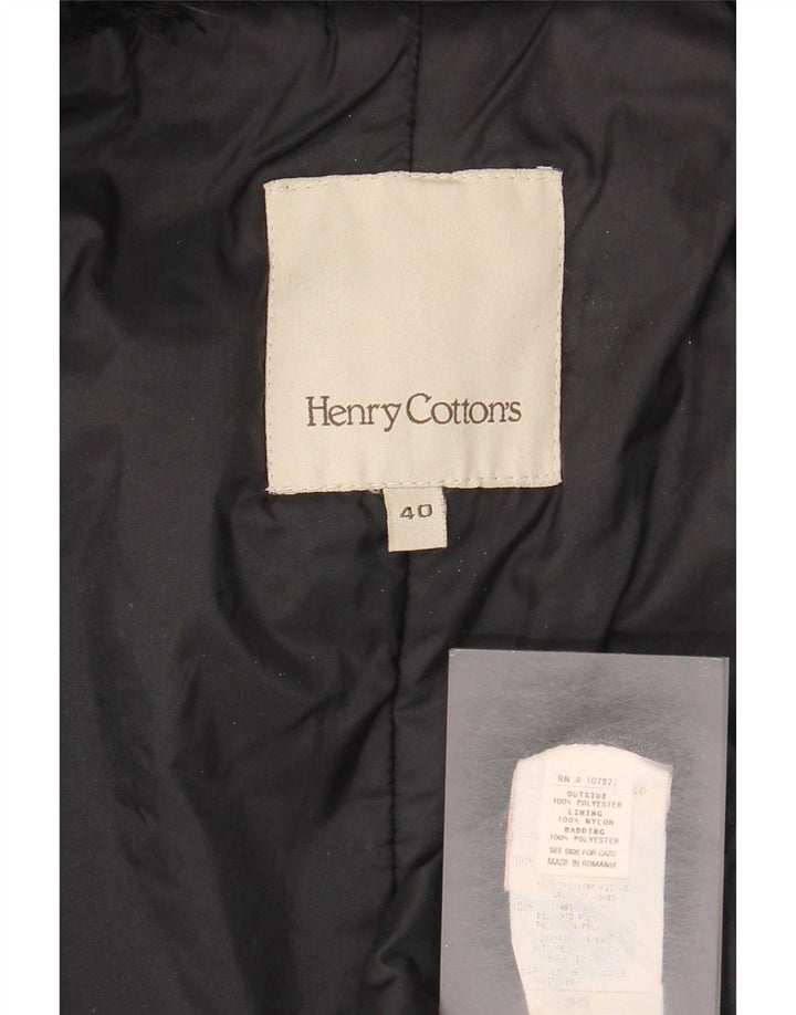 Henry Cottons Abrigo para mujer IT 40 Pequeño Poliéster negro