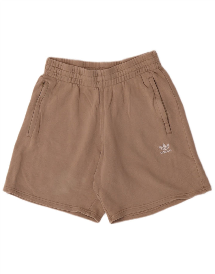 Adidas Hombre Pantalones Cortos Casuales Pequeño Algodón Beige