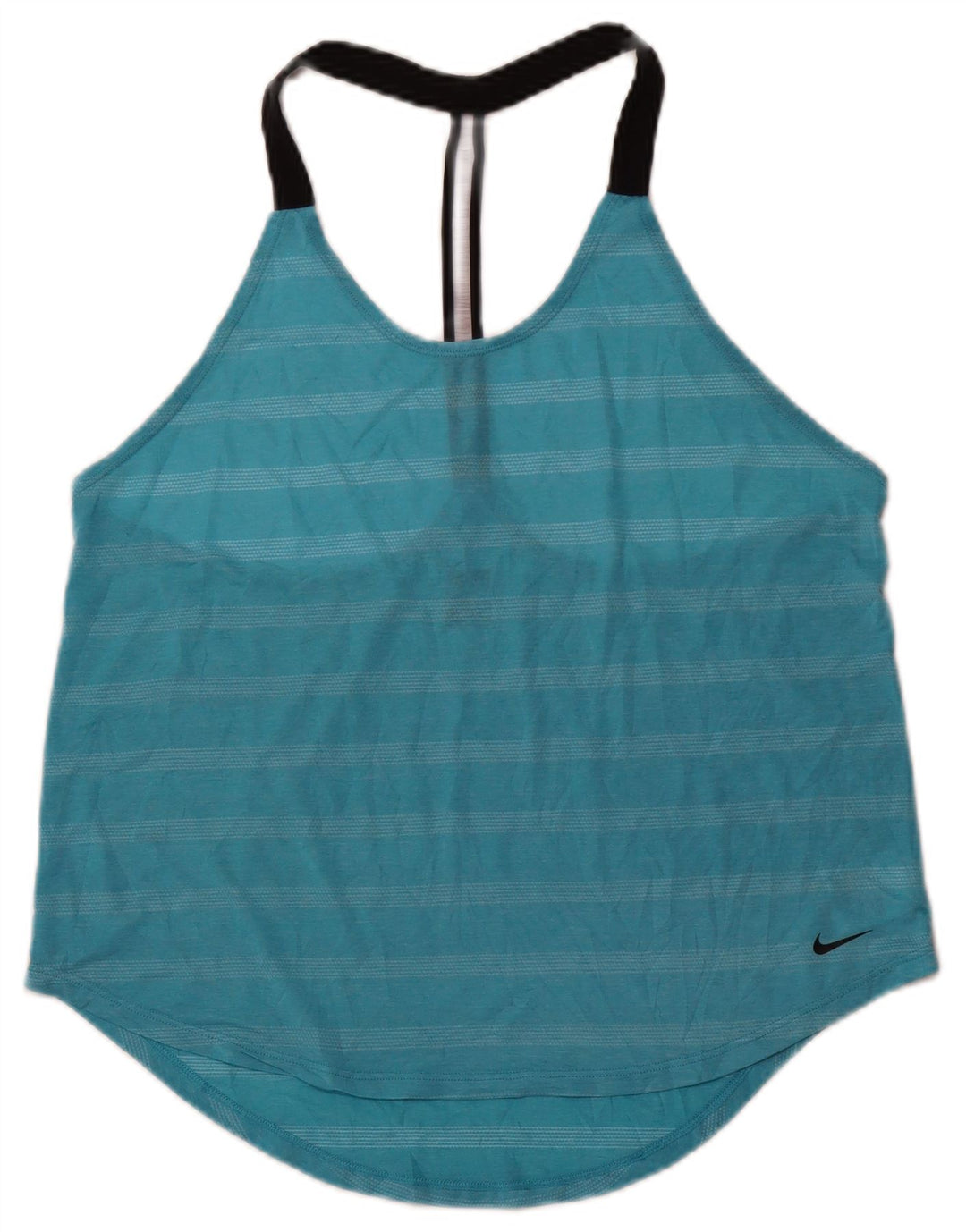 NIKE Mujer Chaleco Top UK 40 Grande Azul Rayas Poliéster Deportes