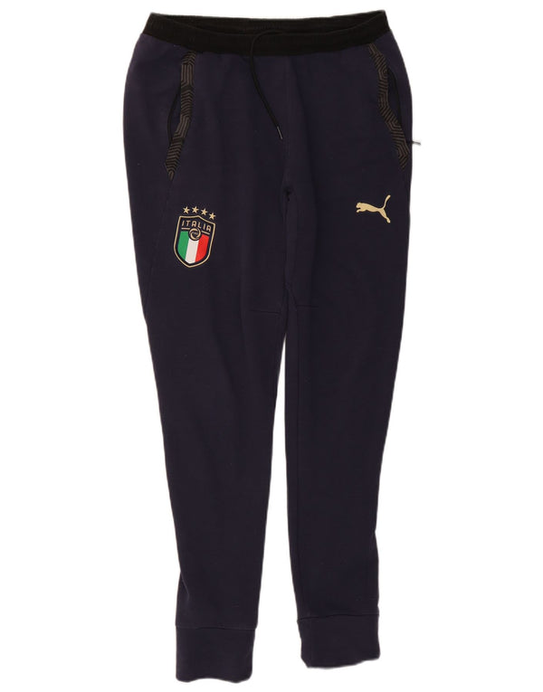 Puma Italia Graphic Pantalones De Chándal Joggers De Algodón Azul Marino Mediano