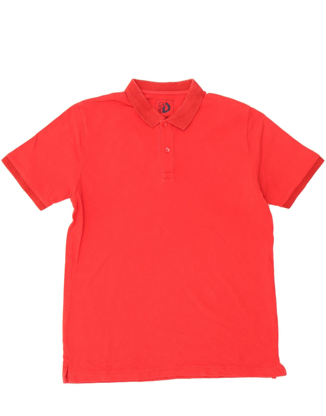 DACK'S Mens Polo Shirt Large Red Cotton Vintage Dack's and Second-Hand Dack's from Messina Hembry 