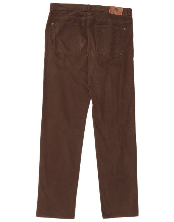 Pantalones Casuales Recto Hombre Trussardi W36 L34 Marrón