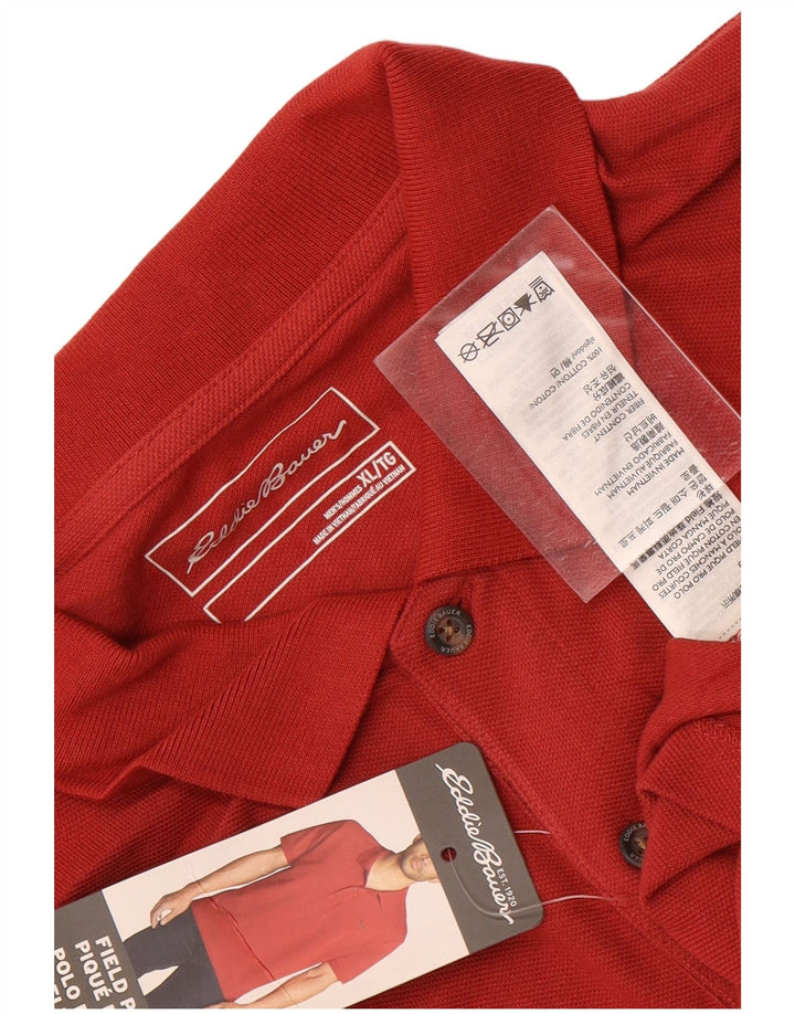 Eddie Bauer Polo Hombre XL Algodón Rojo