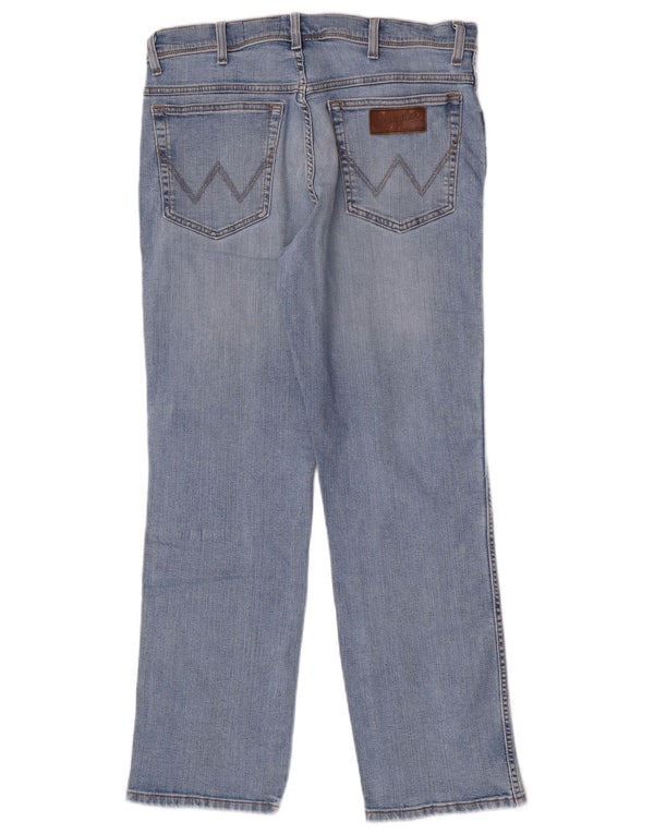 Wrangler Vaqueros rectos elásticos Texas para hombre W34 L30 Algodón azul