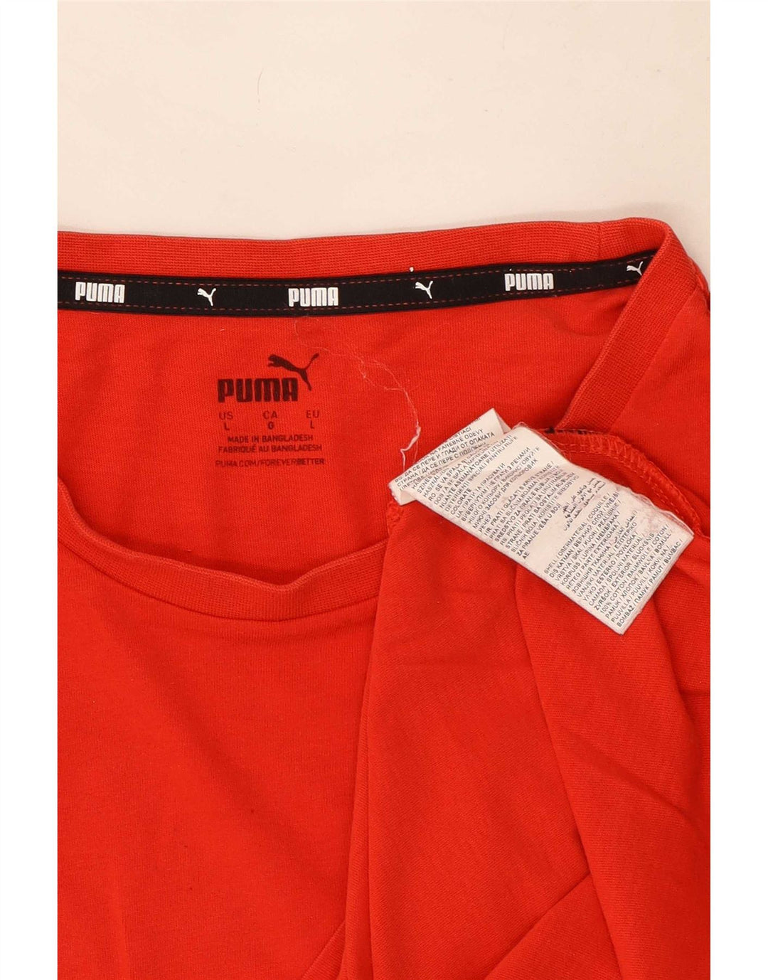 Puma - Camiseta gráfica para hombre, talla grande, algodón rojo