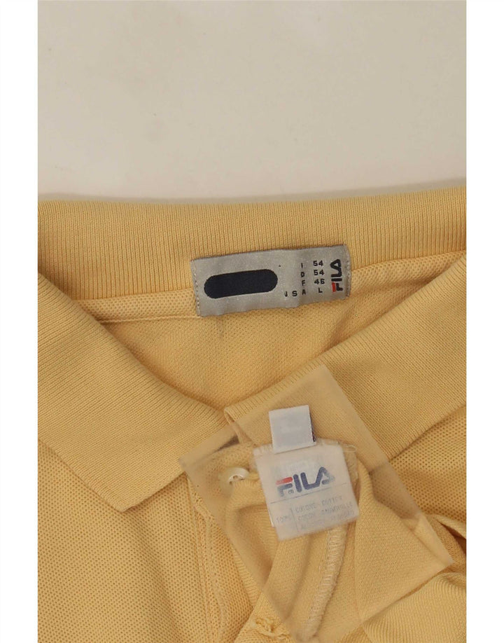 Fila Polo Hombre IT 54 Grande Algodón Amarillo