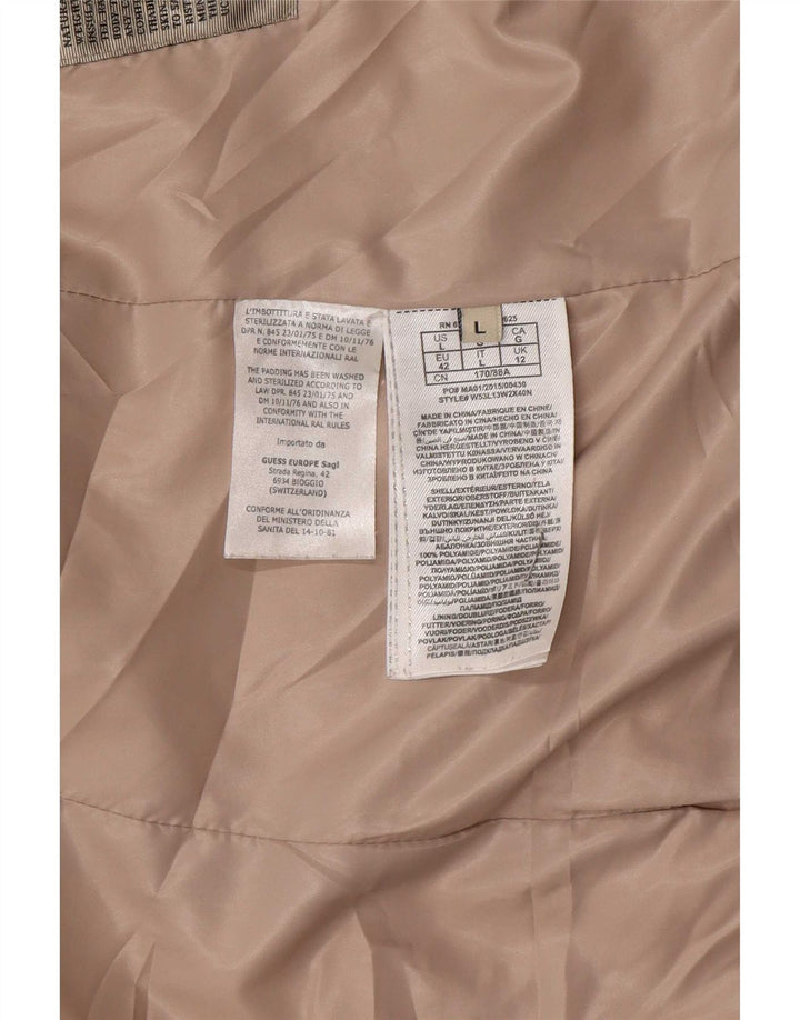 Guess Chaqueta Acolchada Mujer UK 12 Medium Beige Poliamida