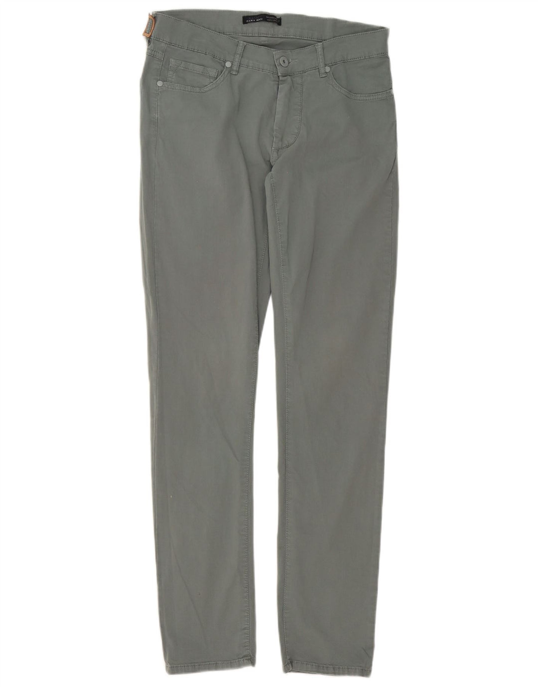 ZARA Vaqueros Slim Hombre EU 40 Medium W31 L31 Algodón Gris