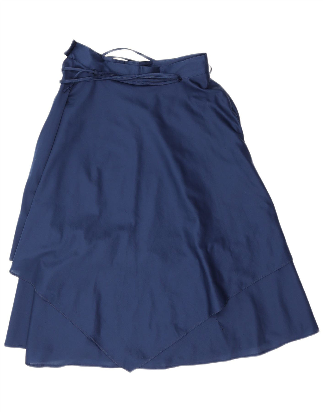 Falda asimétrica vintage para mujer W26 pequeña azul marino