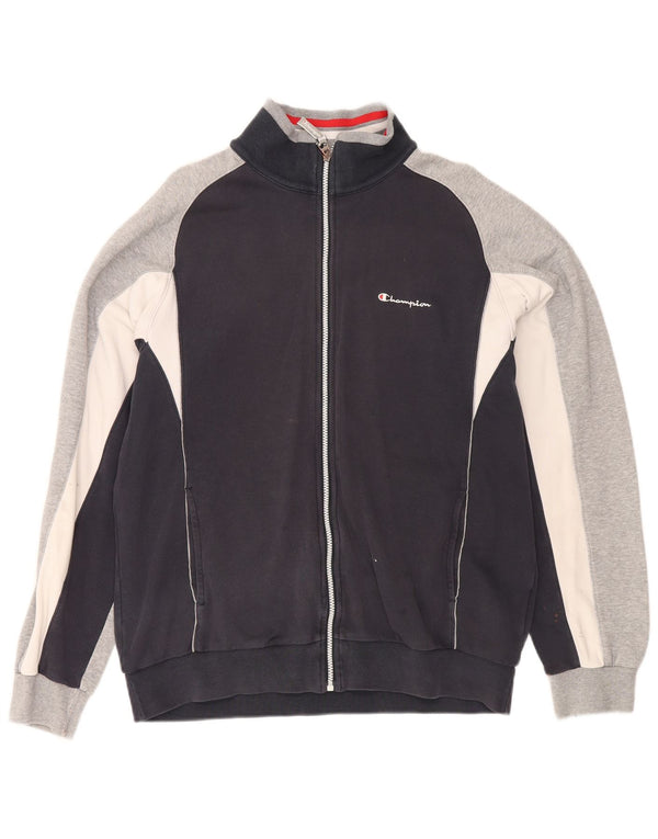 Champion Chaqueta de chándal para hombre XL Azul marino Colorblock Algodón