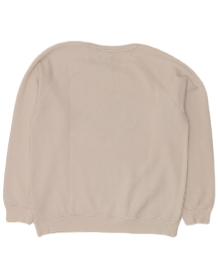 ADIDAS Hombre Graphic Sudadera Jumper Medio Algodón Blanco