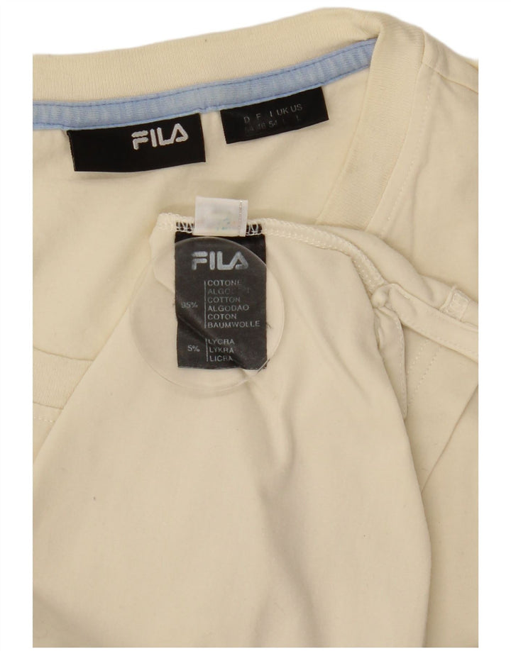 Fila - Camiseta gráfica para hombre, talla grande, algodón blanco