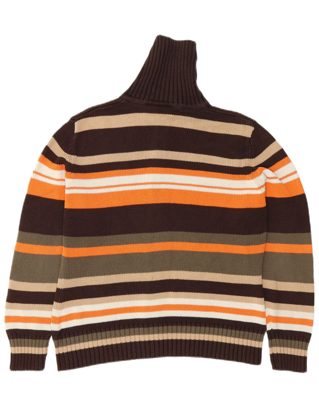 VINTAGE suéter cárdigan para mujer Reino Unido 14/16 rayas multicolores grandes