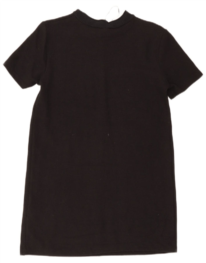 Zara Vestido recto para mujer UK 40 Mediano Algodón negro
