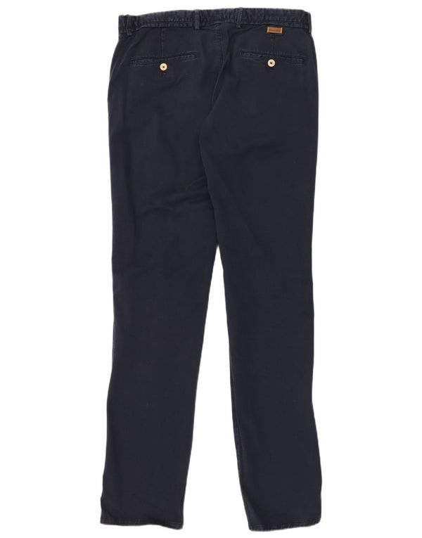 MASSIMO DUTTI Pantalón chino slim fit para hombre EU 42 Large W32 L34 Azul marino