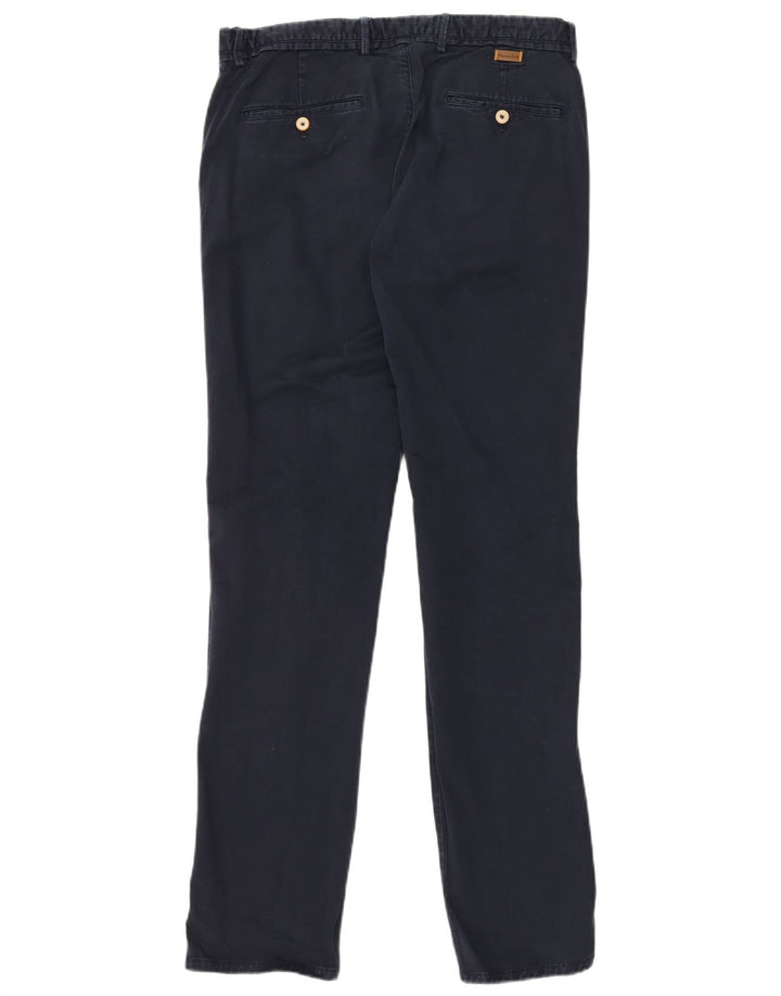 MASSIMO DUTTI Pantalón chino slim fit para hombre EU 42 Large W32 L34 Azul marino